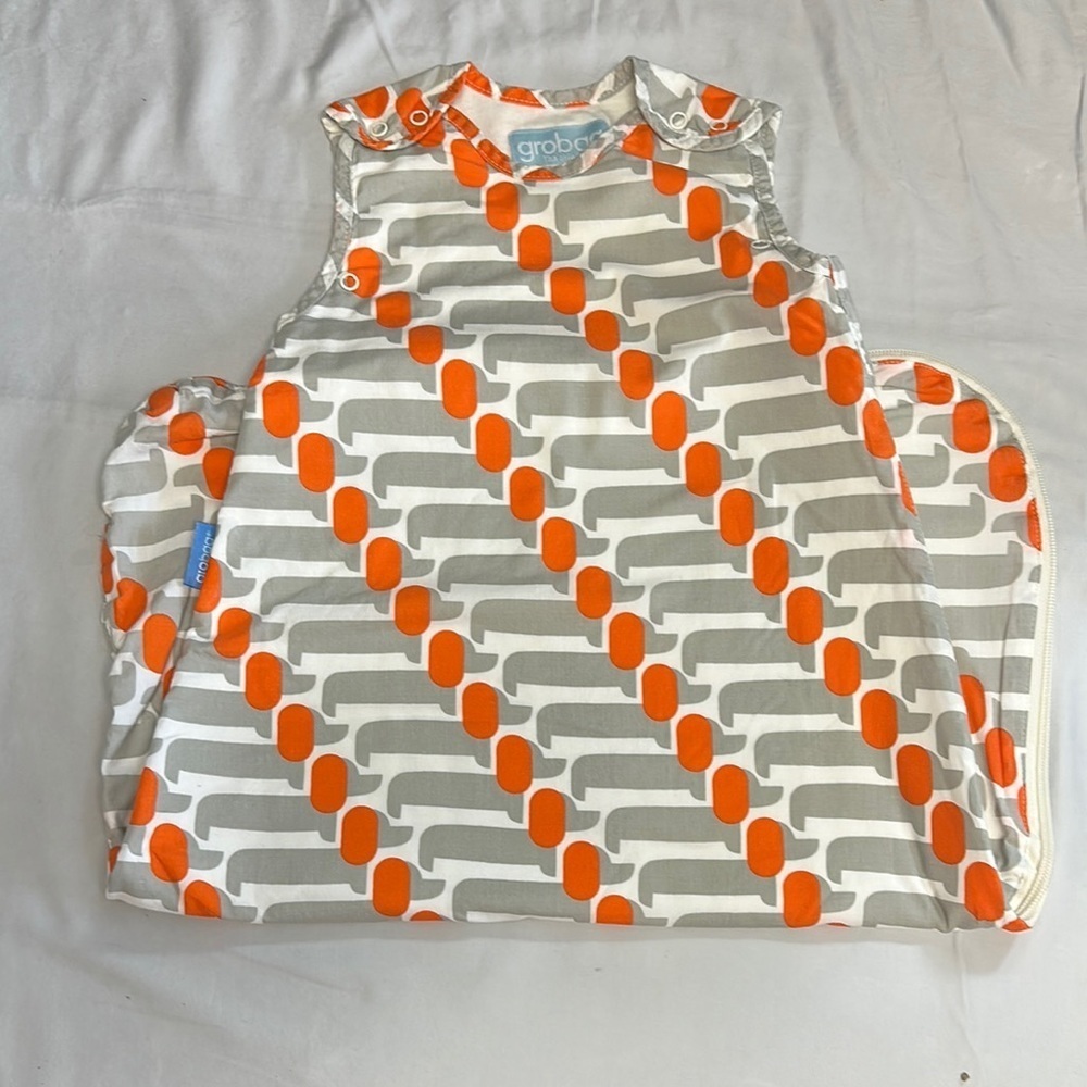 🐥 Grobag Baby Sleep Sack with Orange and Gray Design